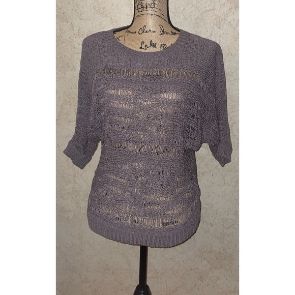 Verve Women's Dolman Sleeve Gray Sweater - Picture 1 of 5